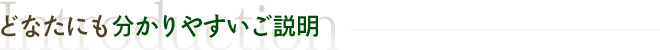 どなたにも分かりやすいご説明